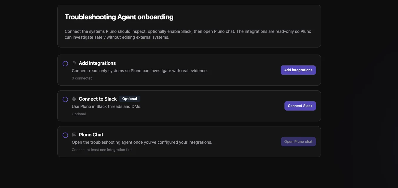 Fin AI vs Pluno - Pluno Troubleshooting Agent set-up