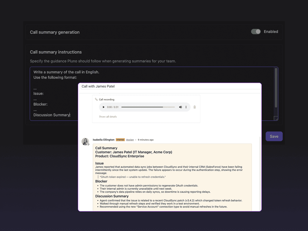 Zendesk Calls Summary and Insights