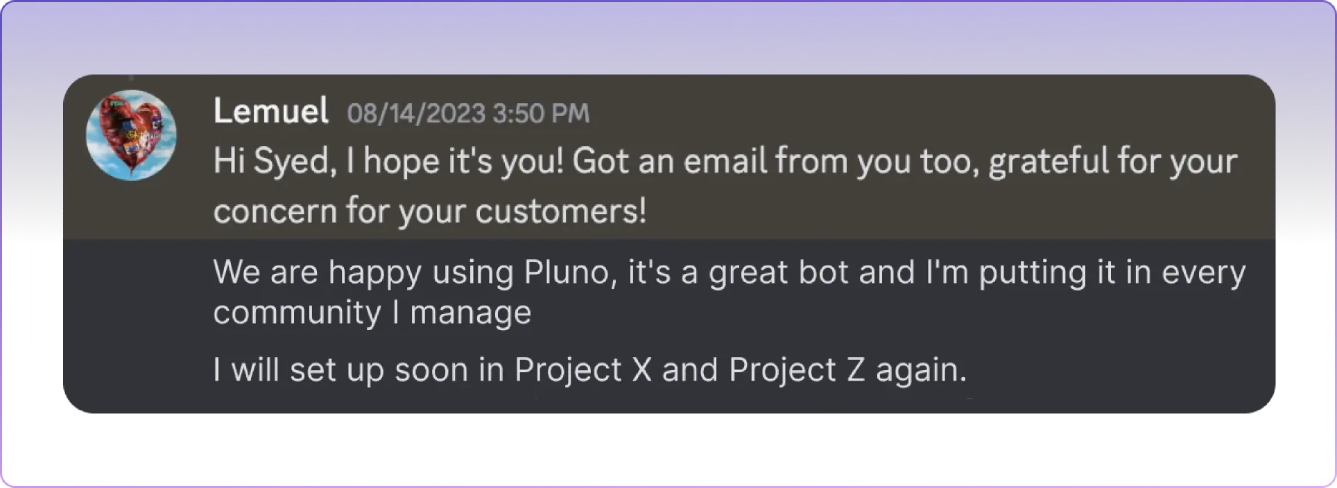 Up-to-date responses to community questions